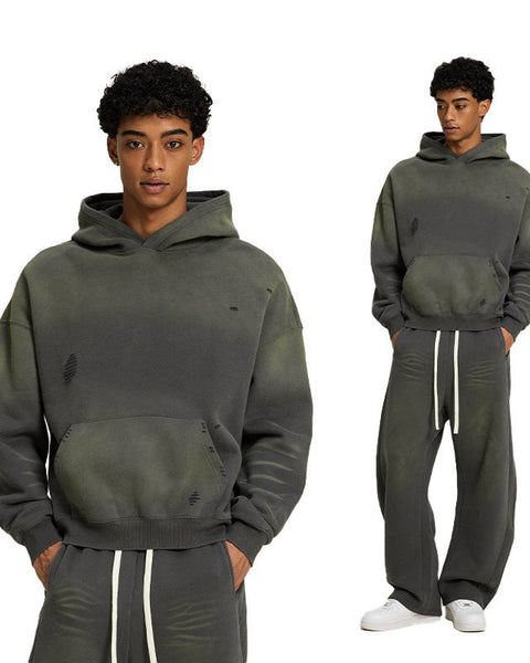 Ensemble sweat � capuche streetwear r�tro am�ricain - NUTRYS