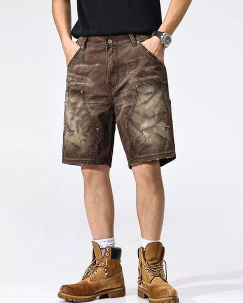 Men's Camouflage Cargo Shorts with Multi - Pocket Design - NUTRYS