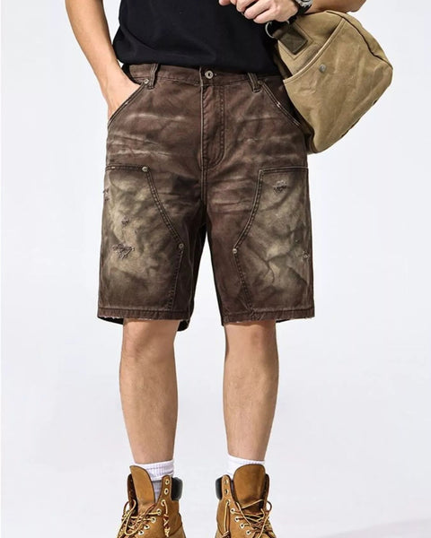 Men's Camouflage Cargo Shorts with Multi - Pocket Design - NUTRYS