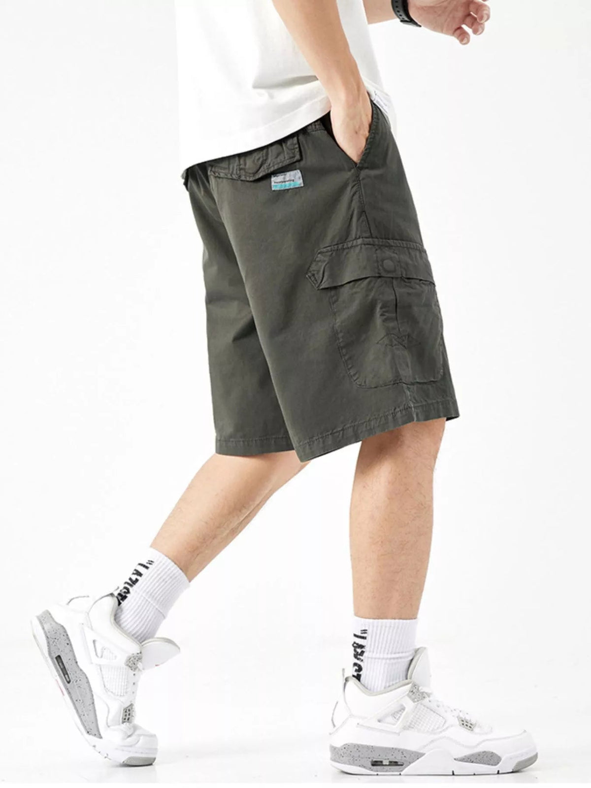 Men's Casual Drawstring Cargo Shorts - NUTRYS