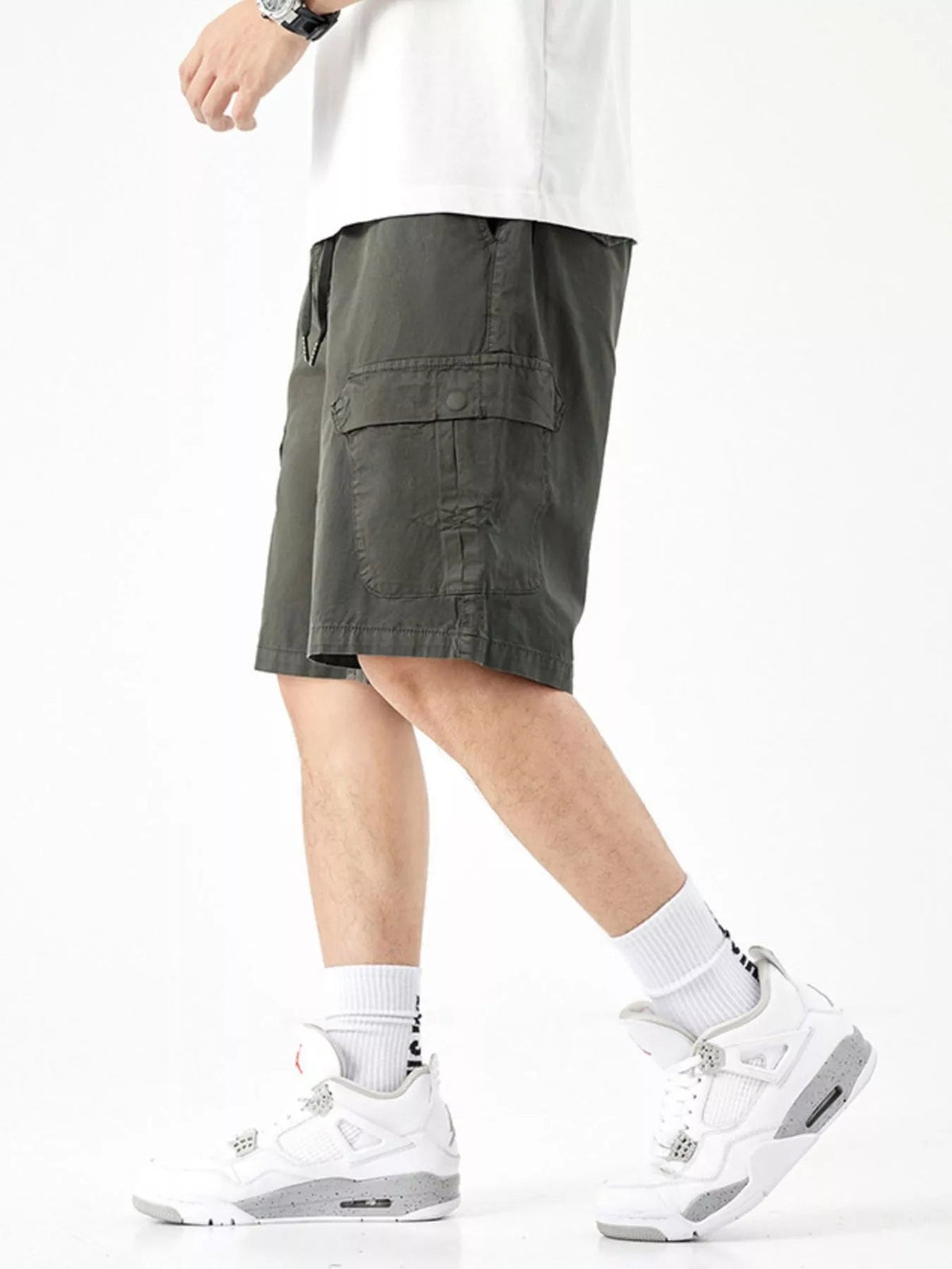 Men's Casual Drawstring Cargo Shorts - NUTRYS
