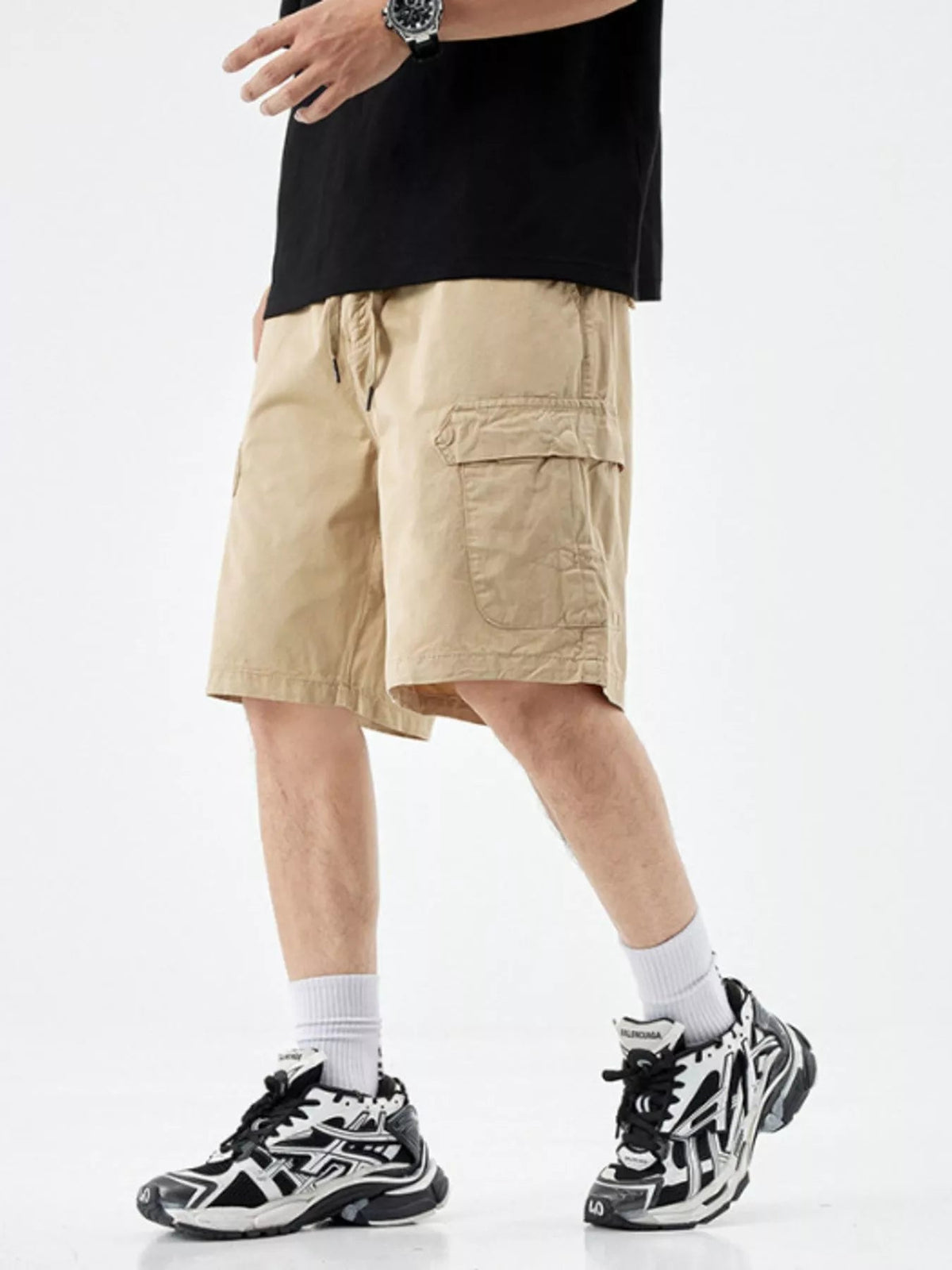 Men's Casual Drawstring Cargo Shorts - NUTRYS