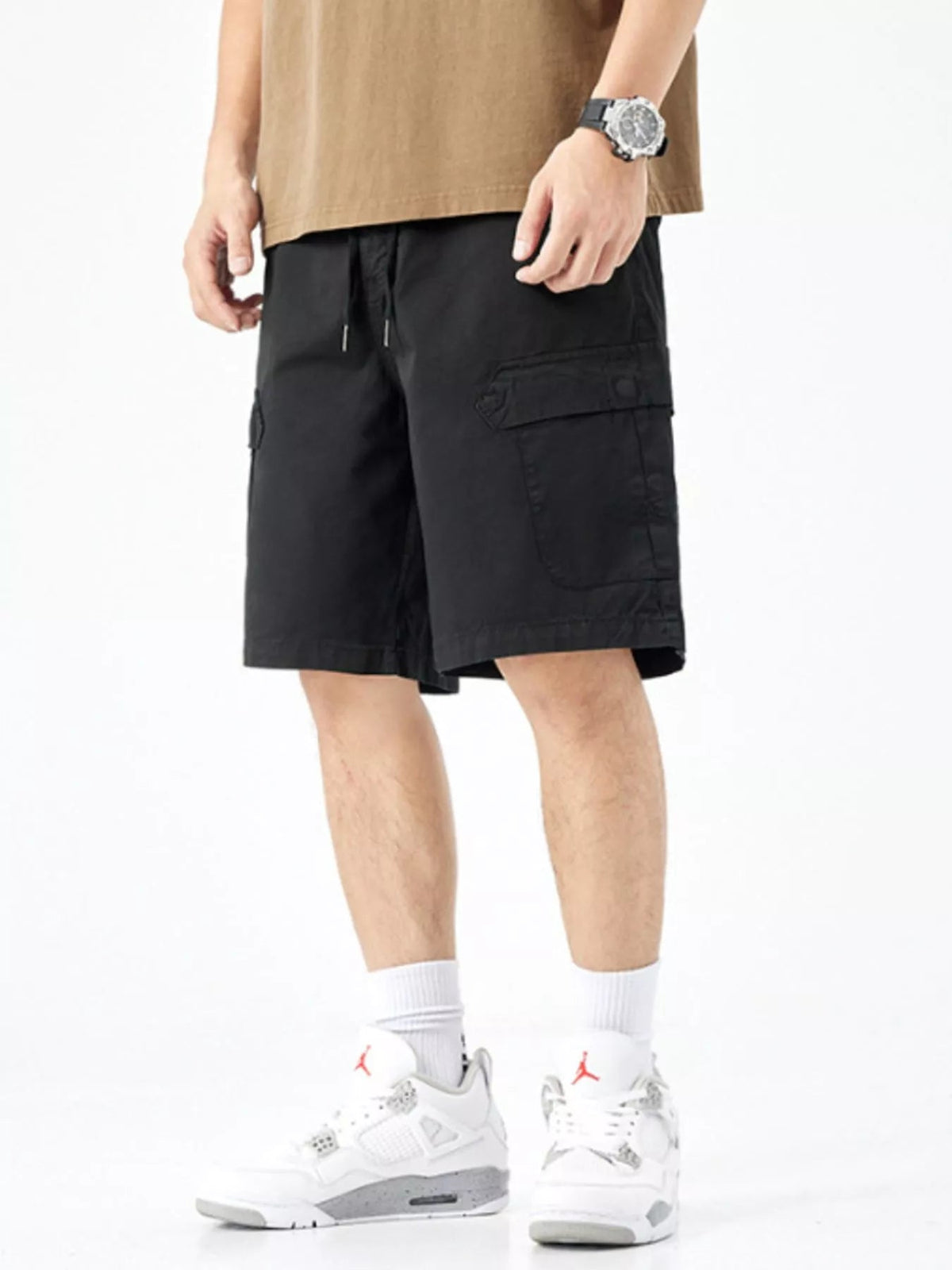 Men's Casual Drawstring Cargo Shorts - NUTRYS