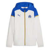 Olympique Marseille white/blue Casual hooded presentation jacket 2023/24 - Puma - NUTRYS