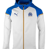 Olympique Marseille white/blue Casual hooded presentation jacket 2023/24 - Puma - NUTRYS