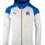 Olympique Marseille white/blue Casual hooded presentation jacket 2023/24 - Puma - NUTRYS