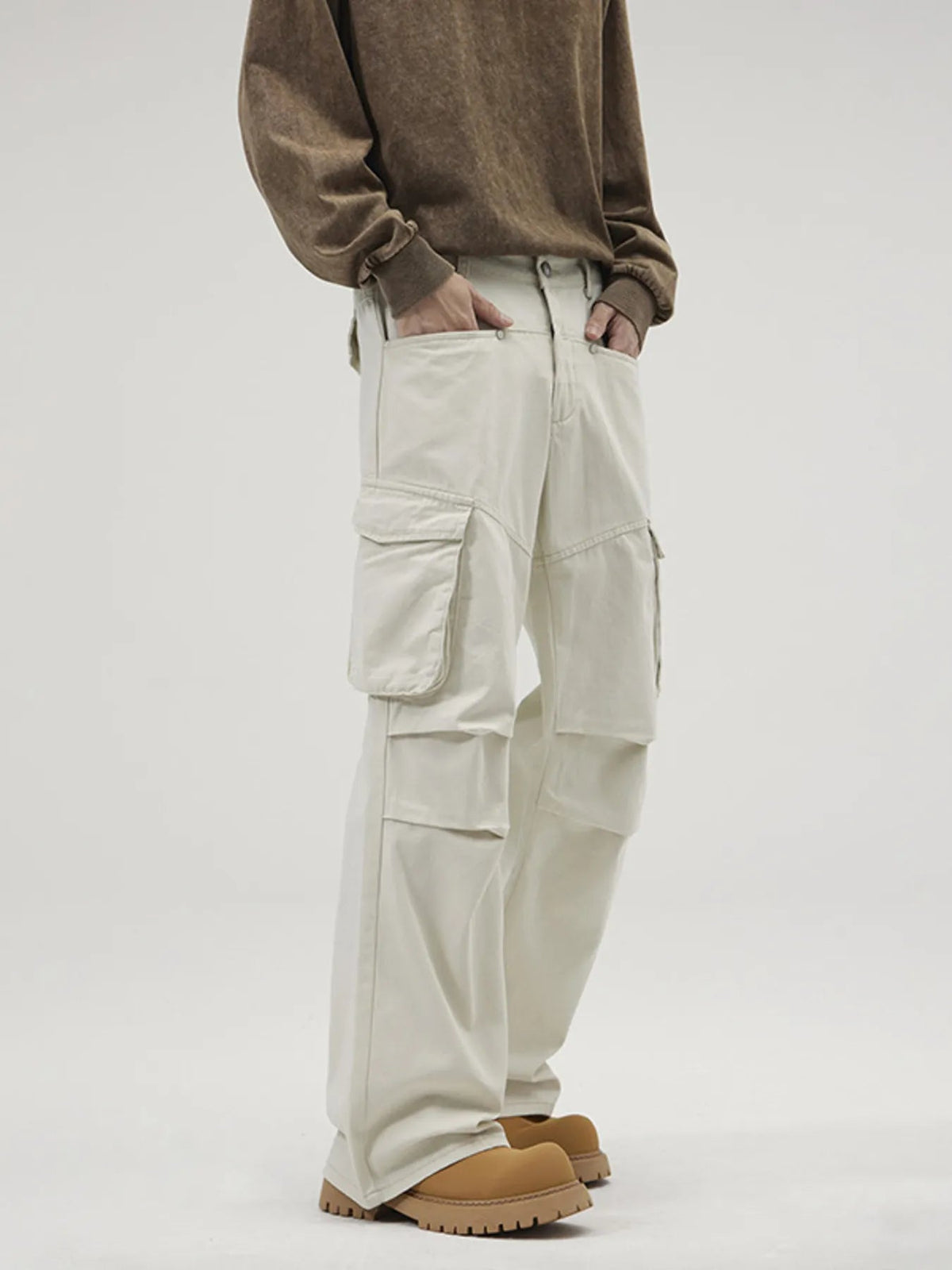 Pantalon Cargo Grande Taille Homme Coupe Ample avec Poches - NUTRYS