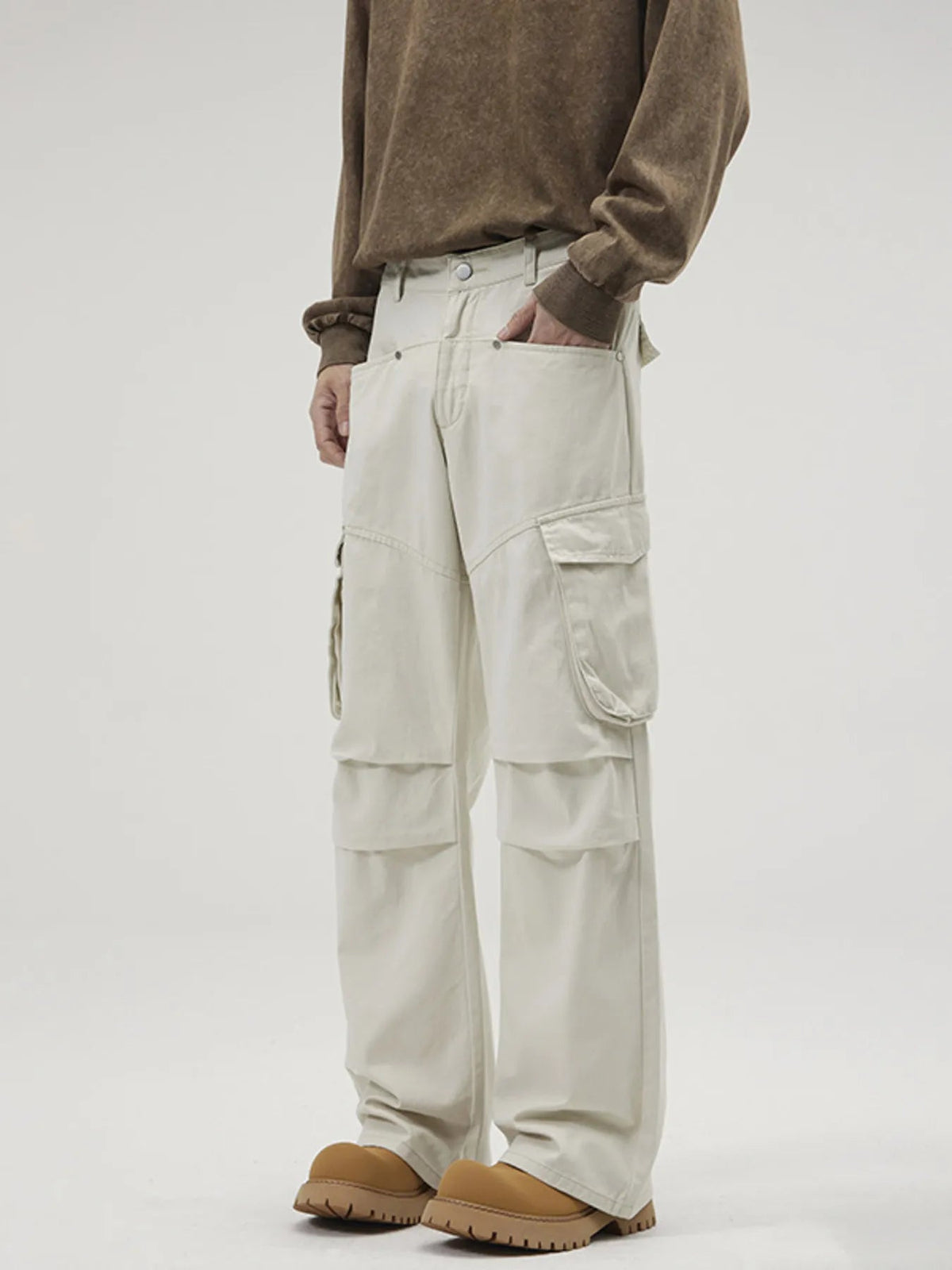 Pantalon Cargo Grande Taille Homme Coupe Ample avec Poches - NUTRYS