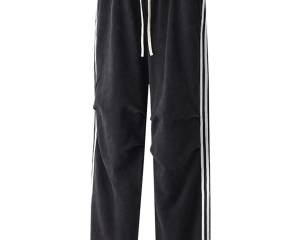 Pantalon rayé à jambes larges pour homme - NUTRYS