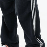 Pantalon rayé à jambes larges pour homme - NUTRYS