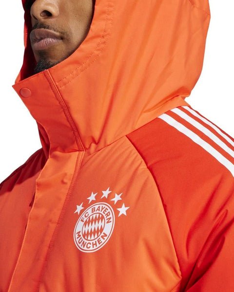 Parka rouge clair du Bayern Munich (collection 2024) - Adidas - NUTRYS