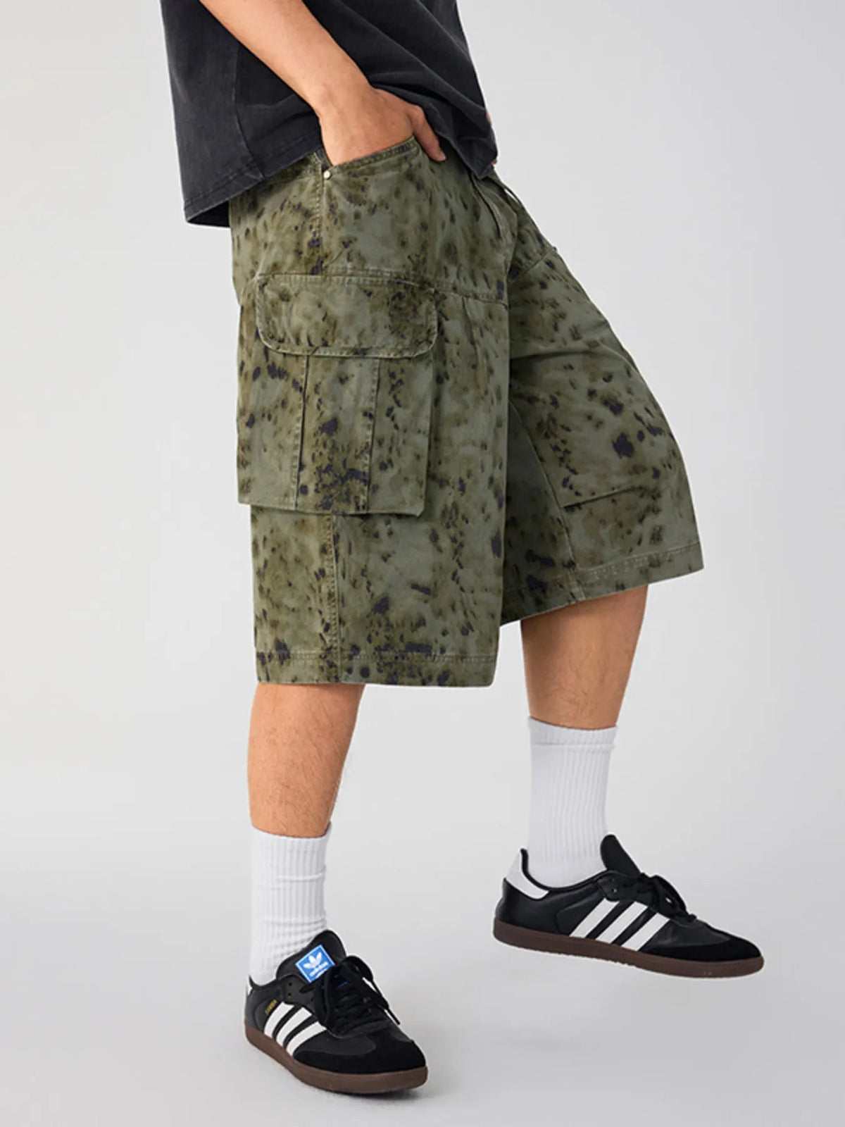 Short Cargo Homme Motif Camouflage avec Poches - NUTRYS